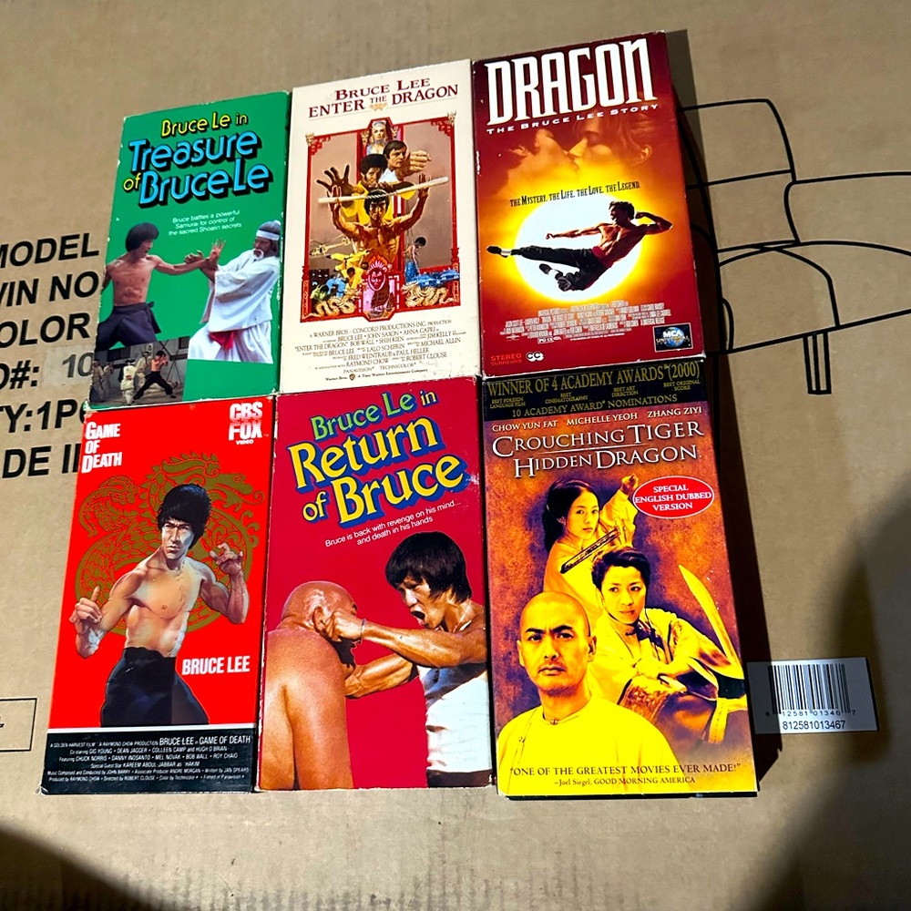 Bruce Lee Vhs lot